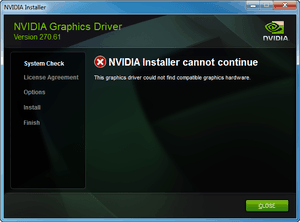 Nvidia Installer cannot continue Nvidia Installer cannot continue