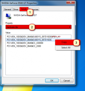 nVidia Hardware ID Copy nVidia Hardware ID Copy
