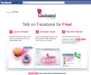 Bobsled Bobsled Facebook feature